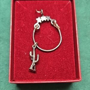 Sterling Saguaro Silver Desert Cactus Charm